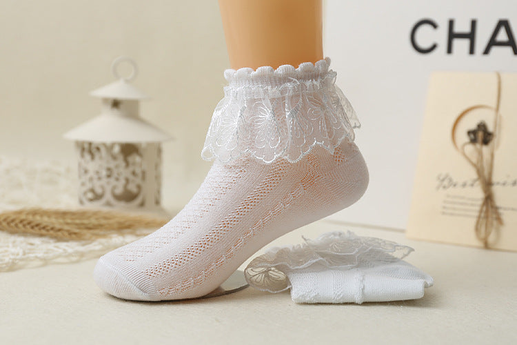 Girls Fashion Socks Summer Thin Lace