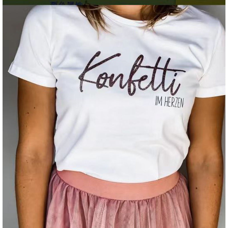 Street Personalized Feather Versatile T-shirt