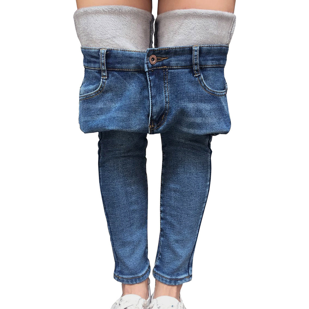 Women's thickened plus velvet jeans