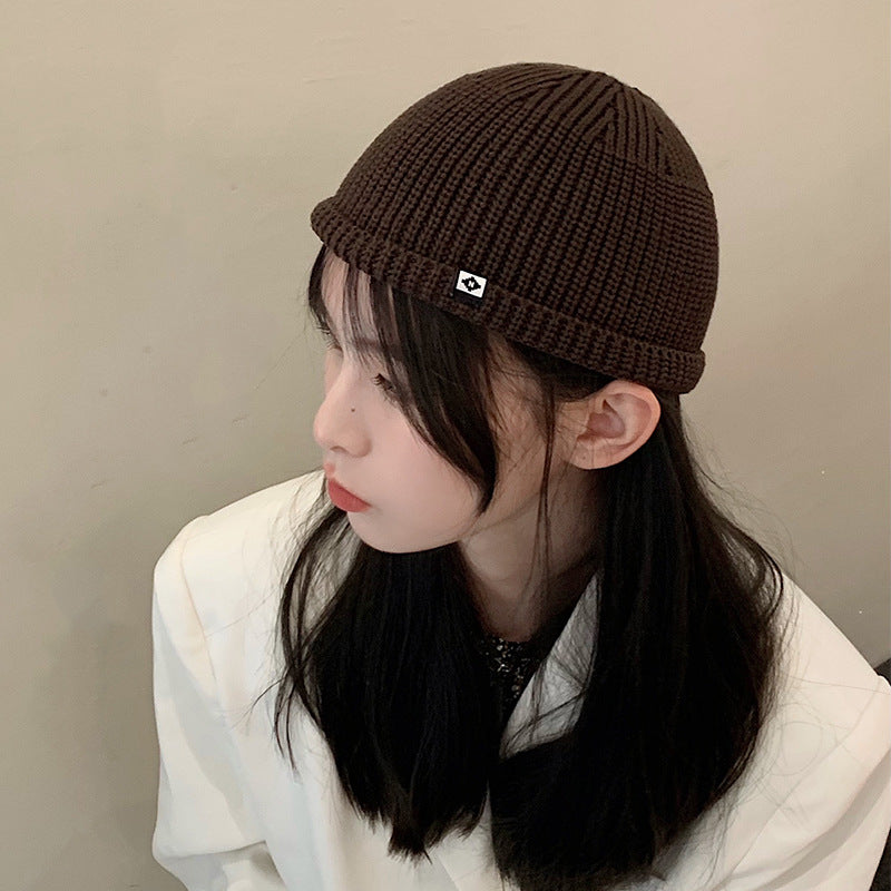 Solid Color Woolen Dome Knitted Hat