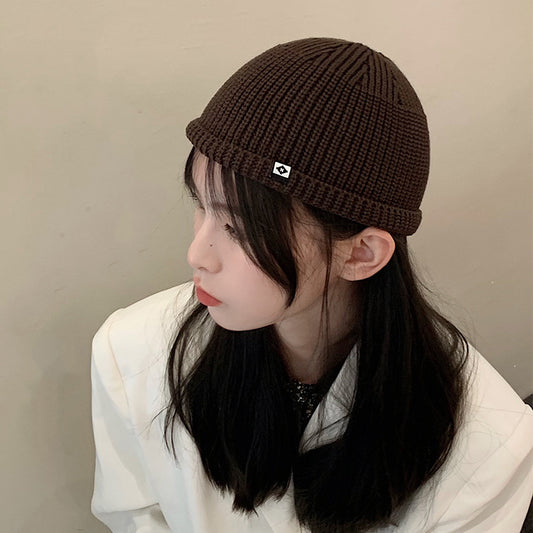 Solid Color Woolen Dome Knitted Hat