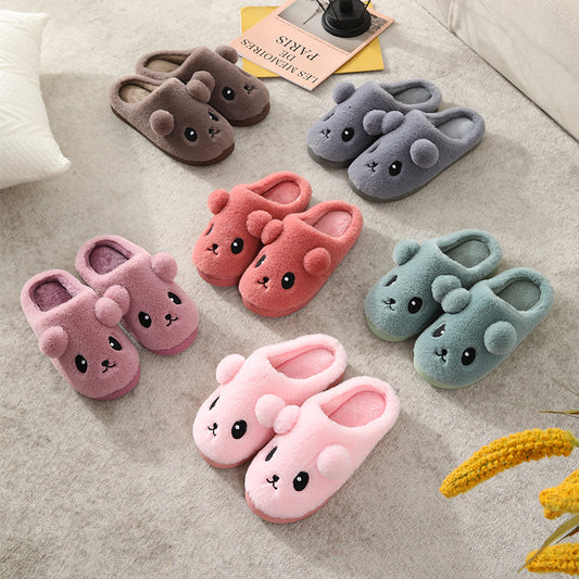 Cotton Slippers Couple Autumn And Winter Cute Cartoon Home Indoor