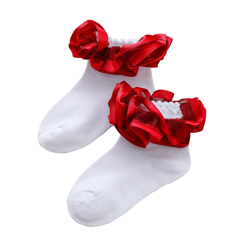 Home Fashion Simple Children's Lace Socks