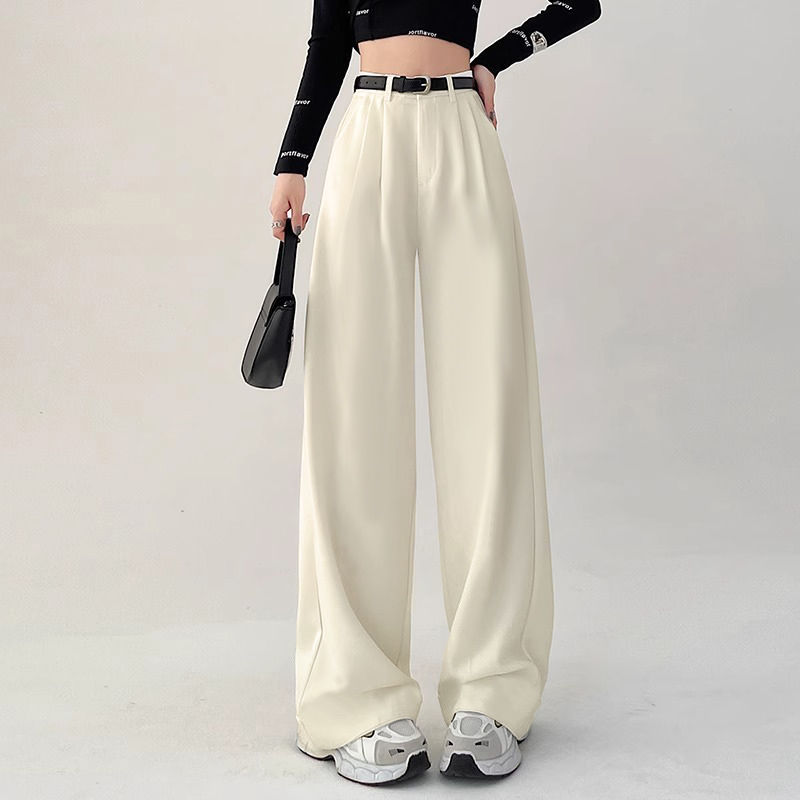 Suit Pants Women's Casual High Waist Loose Wide Legs Trousers