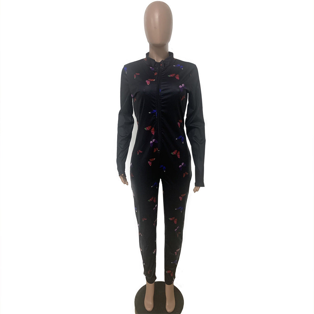Hot-selling Yoga Printed Patchwork Jumpsuit