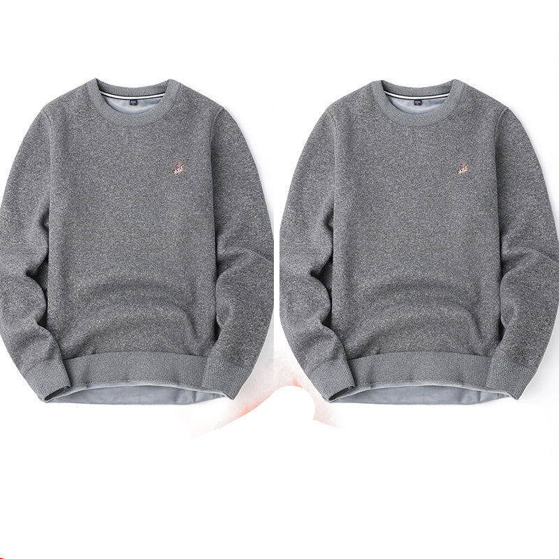 Sweater Mænd Efterår Og Vinter Plus Fløjl Fortykning Base