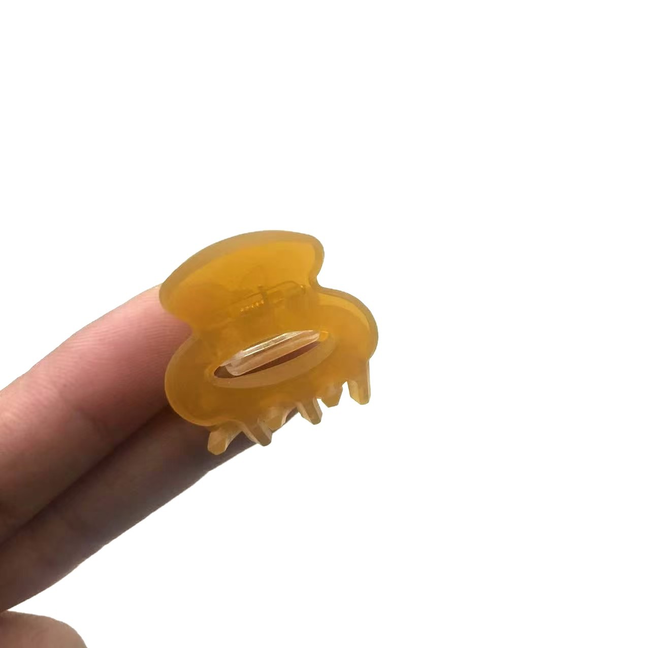 Fashionable Mini Solid-Color Hair Clip With An Elliptical Hollow Design