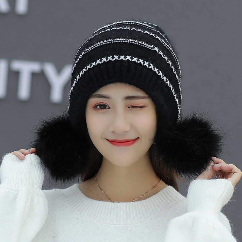 Women's Fashion Thick Warm Wool Knitted Hat