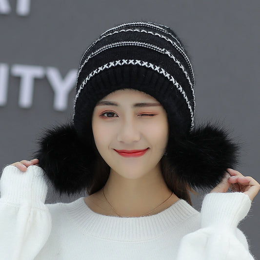 Women's Fashion Thick Warm Wool Knitted Hat