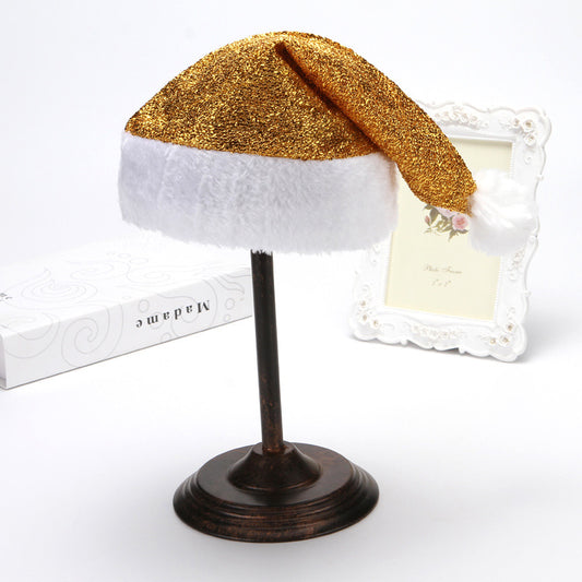 Fashion Spun Glass Plush Christmas Hat