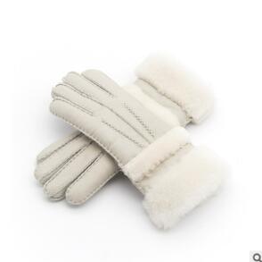 Warm Wool Leather Mittens