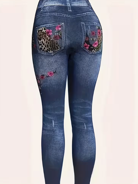 Blue Flower Design Perfect For Spring Summer Casual Wear