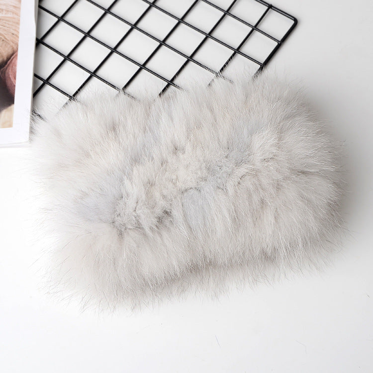 Fashionable fur fox fur warm and cold scarf