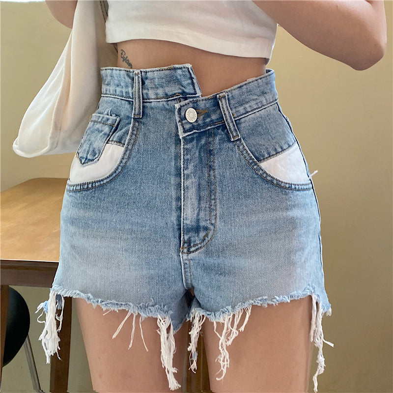 Vintage irregular high-rise jeans
