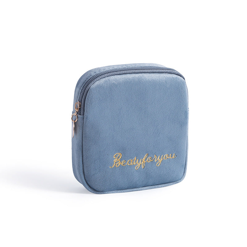 Sanitary towel storage bag plush cloth