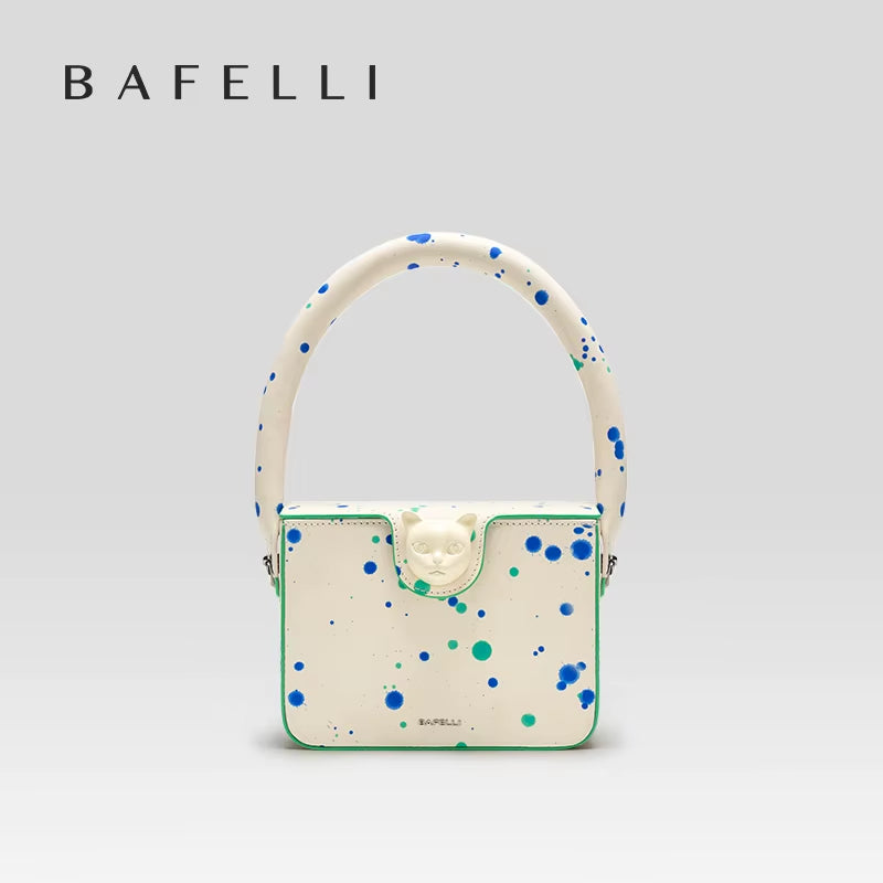 2024 Women's Boxy Genuine Leather Handbag - Original Designer Luxury Cat Shoulder Fashion Bag