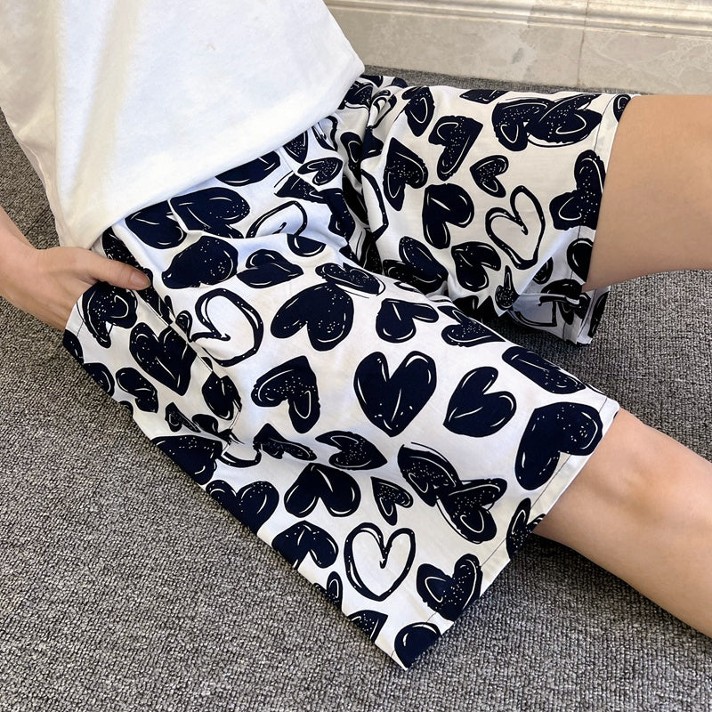 Summer Women's Pajama Pants Cotton Silk Shorts Home Loose