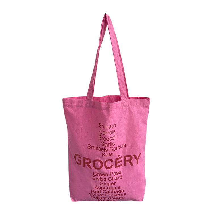 Sweet And Simple English Portable Shoulder Bag With Large Capacity