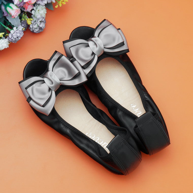 Flat Shoes Fish Mouth Sandal Egg Roll Women's Large Size Leather Soft Sole