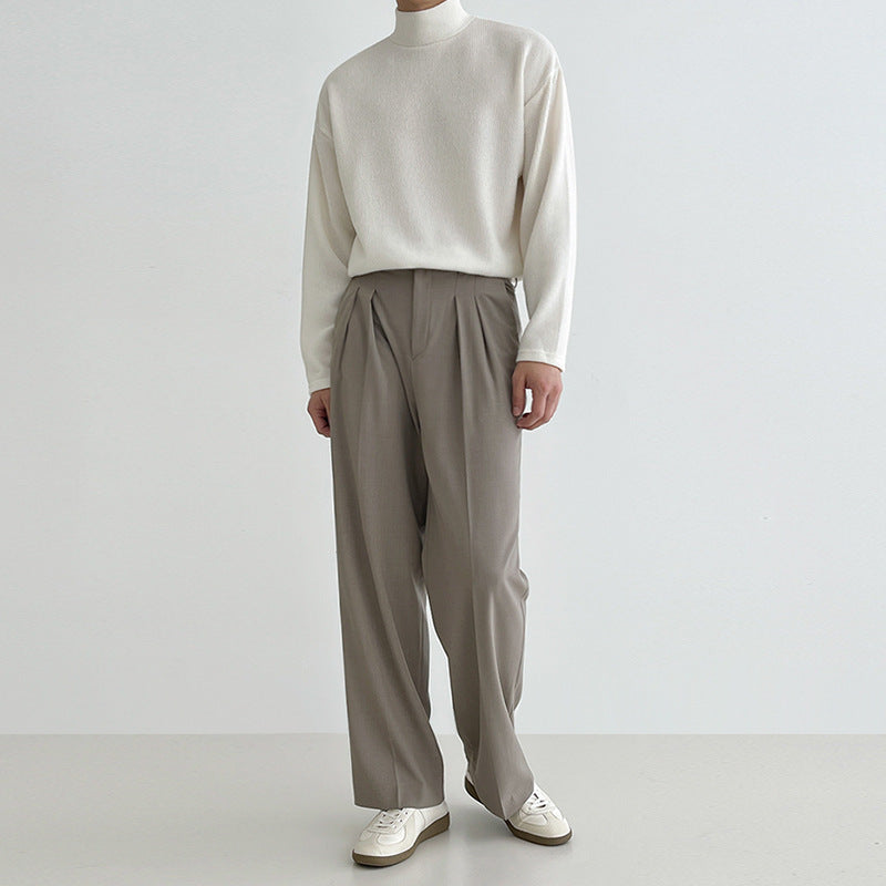 Thickened Versatile Cotton Solid T-shirt Male