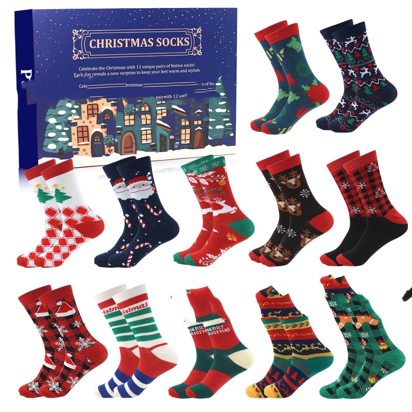 Christmas Countdown Advent Calendar Sock Blind Box