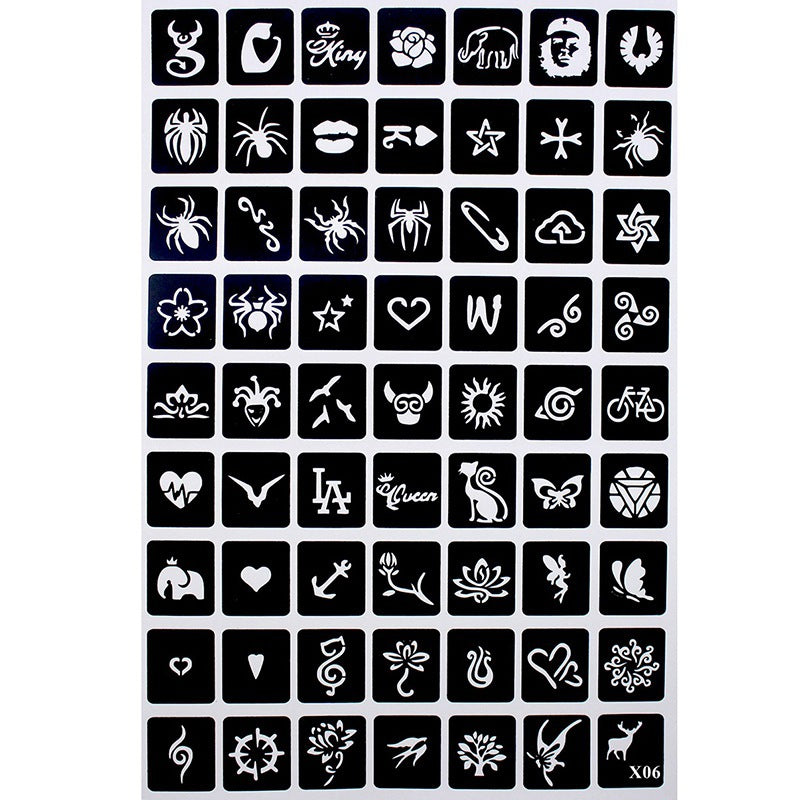 Hollow Tattoo Mold Women's Spray Paint
