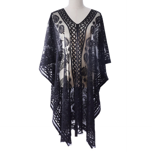 Pattern Ventilation All-match Transparent Sexy Sun Protection Shirt