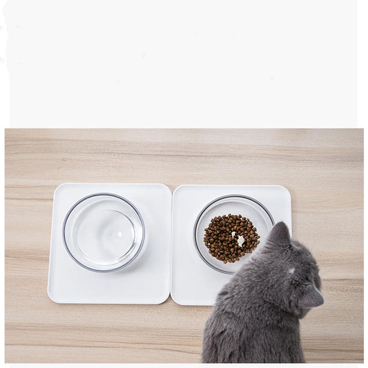 Aiwo (aiwo) pet anti overflow and anti overturning mat with inclined mouth single bowl cat bowl dog bowl water bowl