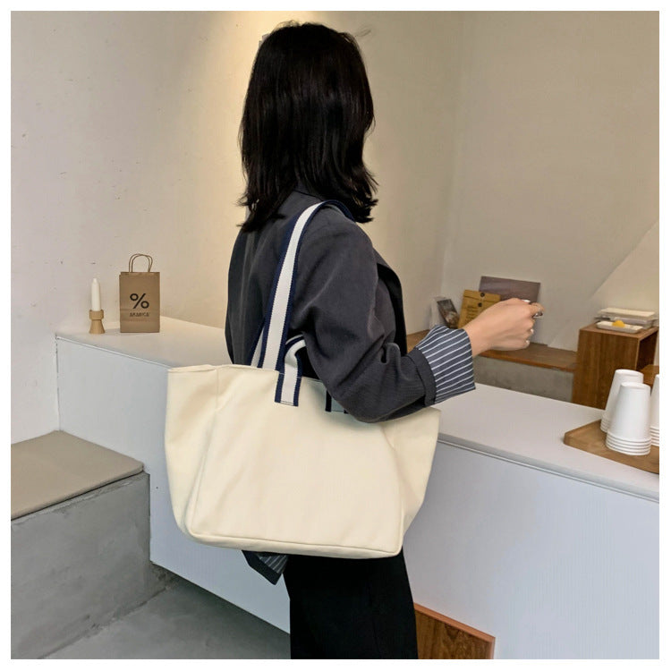 Waterproof Trendy Simple Fashion Large Capacity Portable Canvas Bag
