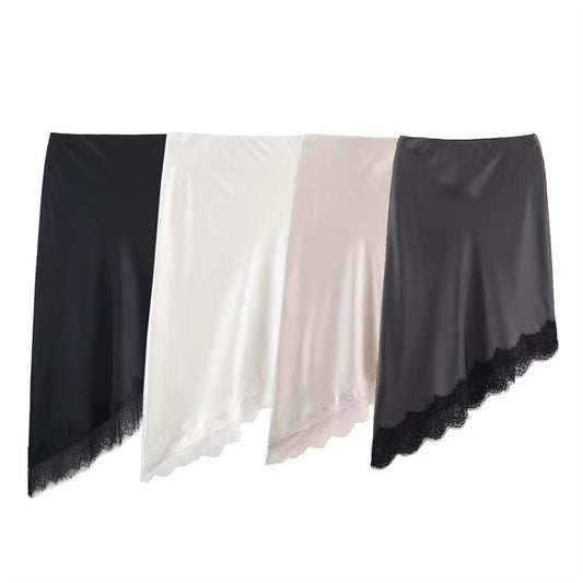 Elegant Silk-textured Skirt For Women