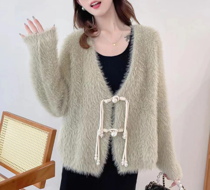 Artificial Mink Hair Short Thick Fur Top
