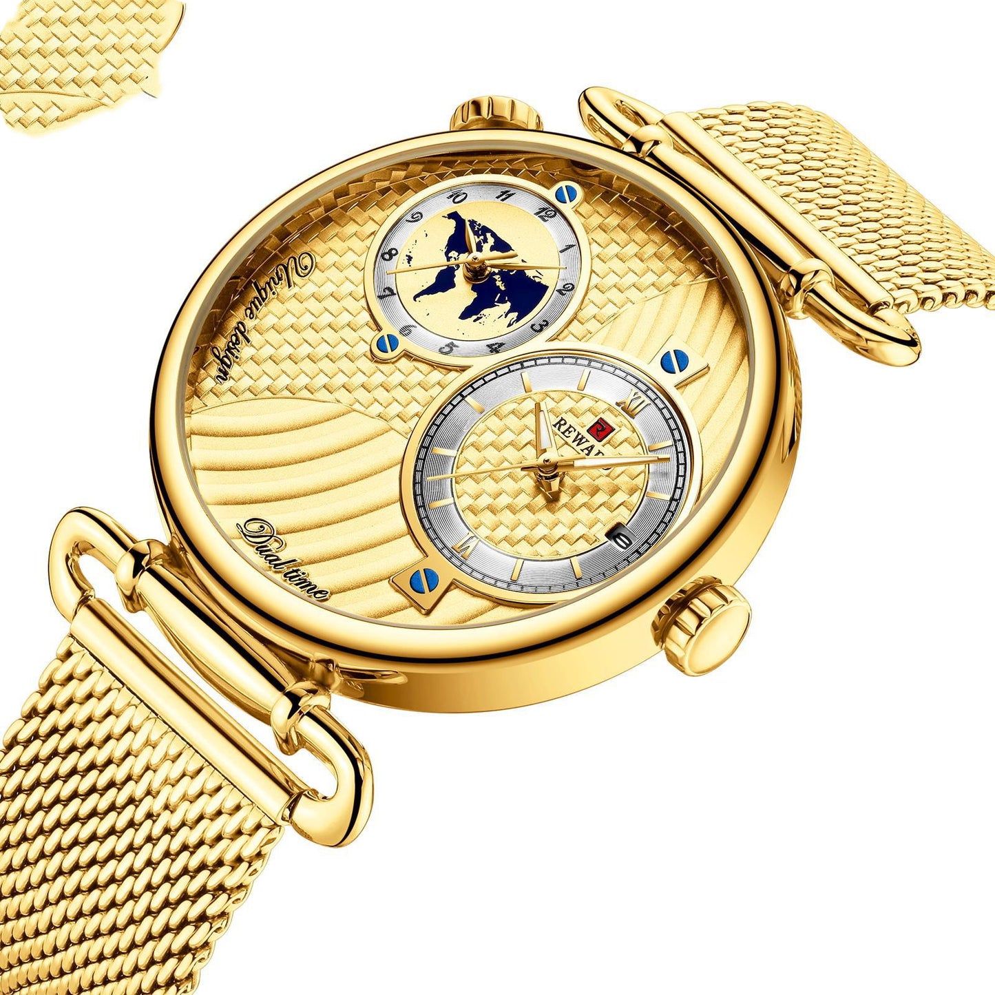 steel mesh belt men's watch
