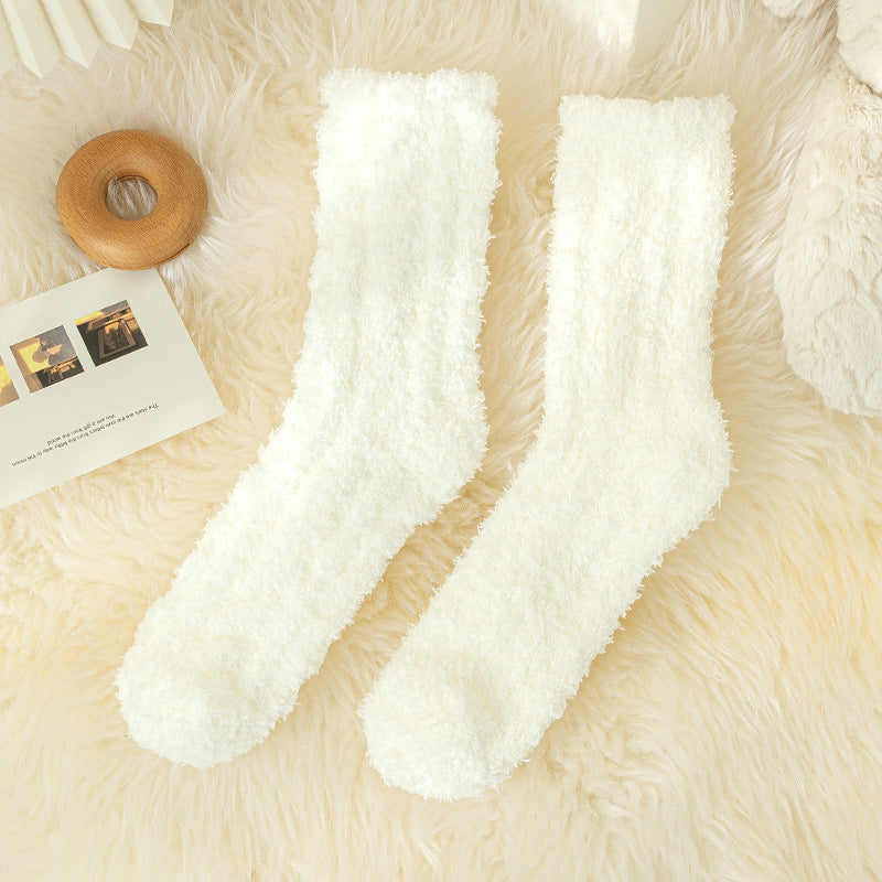Coral Socks For Children In Autumn And Winter