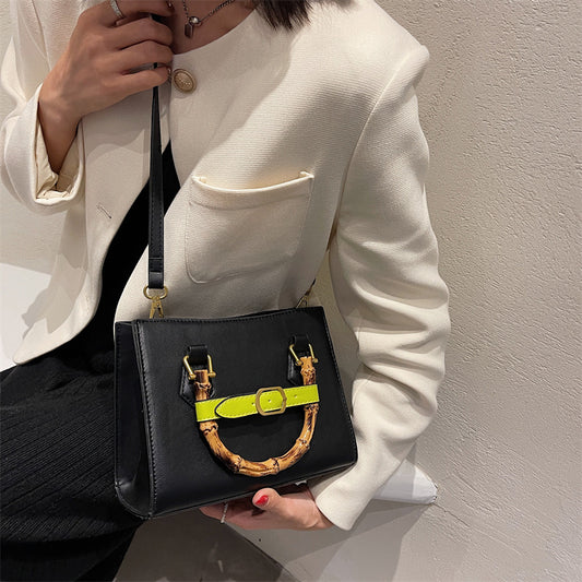 Fashion Shoulder Crossbody Solid Colour Casual Tote Bag