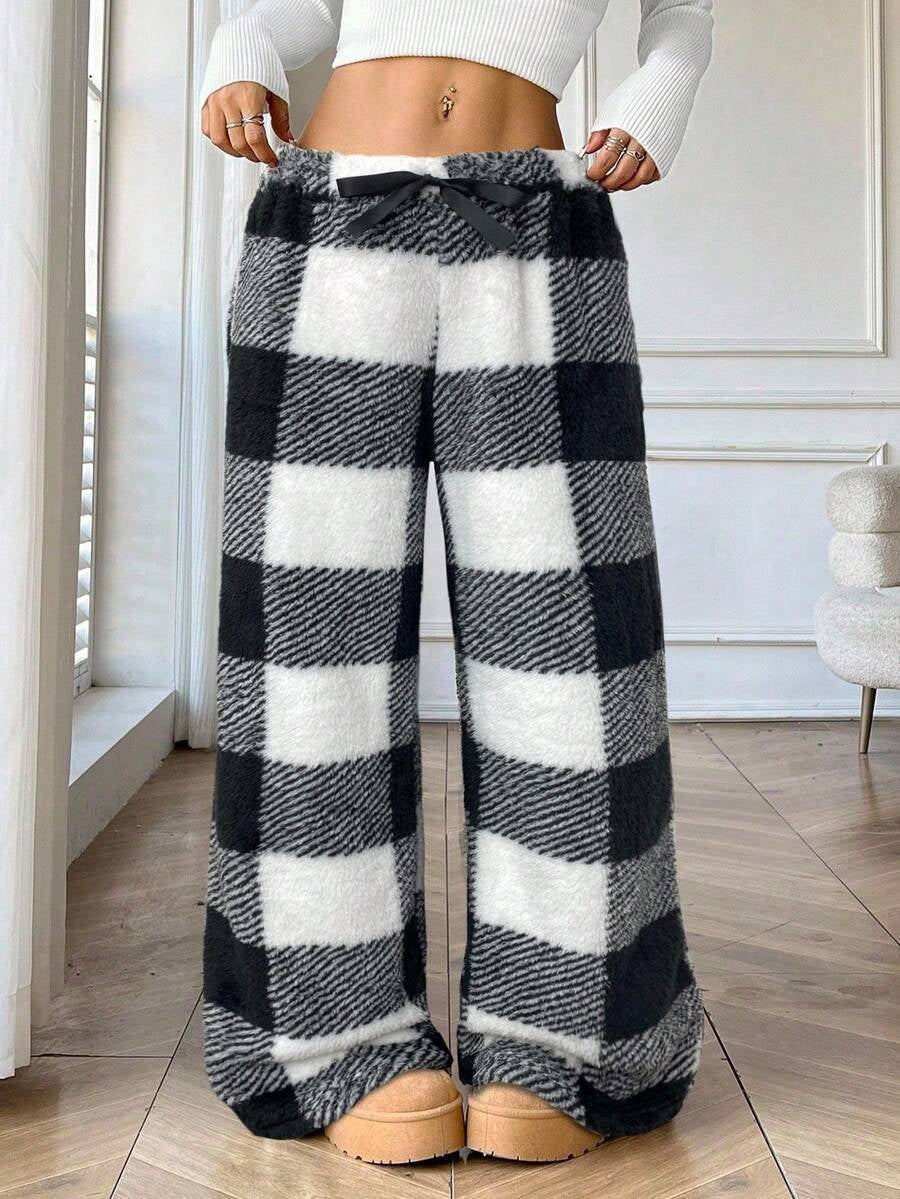 Women's Casual Loose Casual Checkered Pants