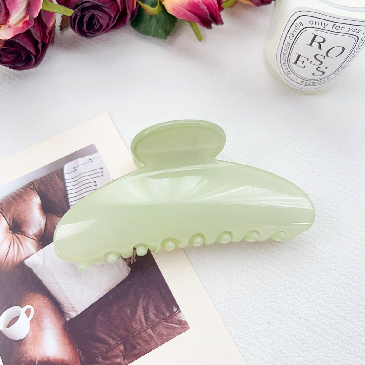 High-grade Semicircle Plastic Hairpin Elegant And Fashionable