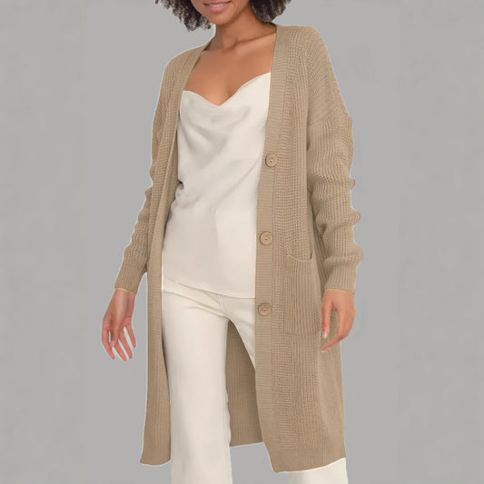 Loose And Versatile Long Sleeved Knitted Cardigan Jacket