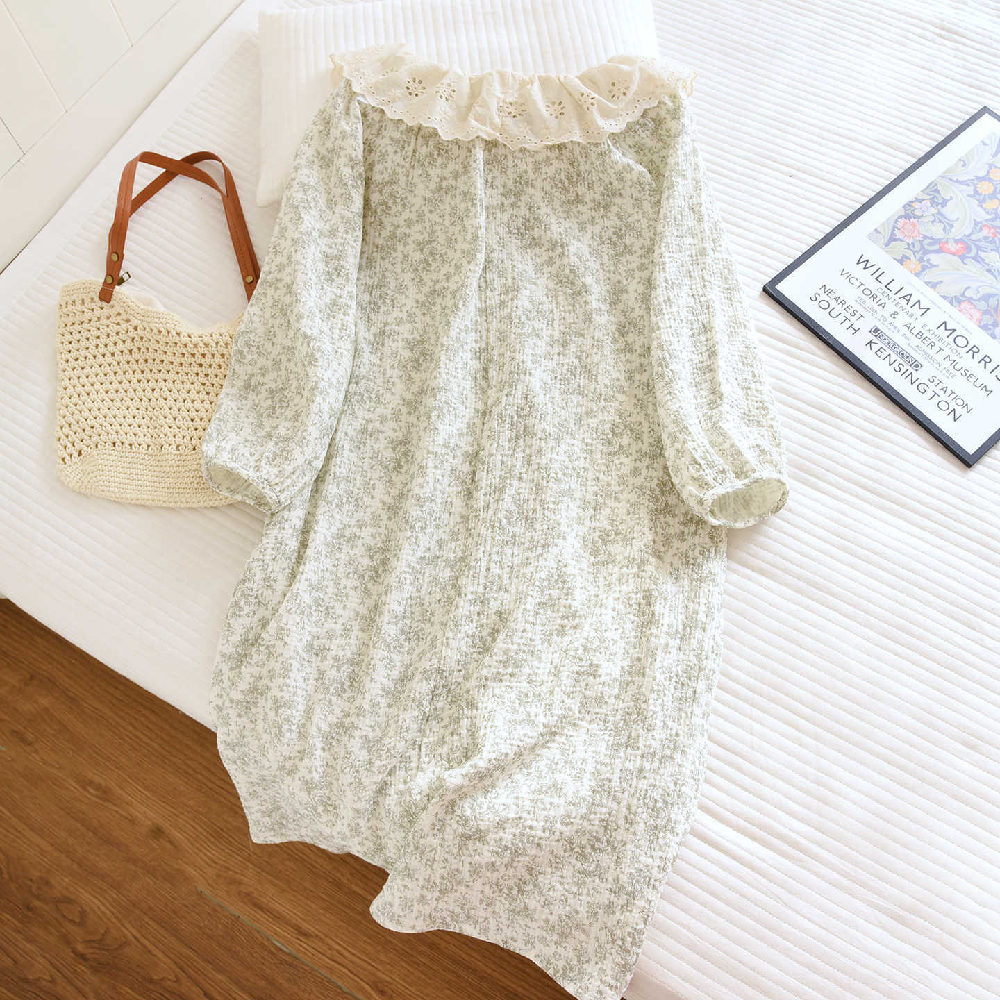 Cute Womens SpringSummer Long-Sleeve Loungewear Dress
