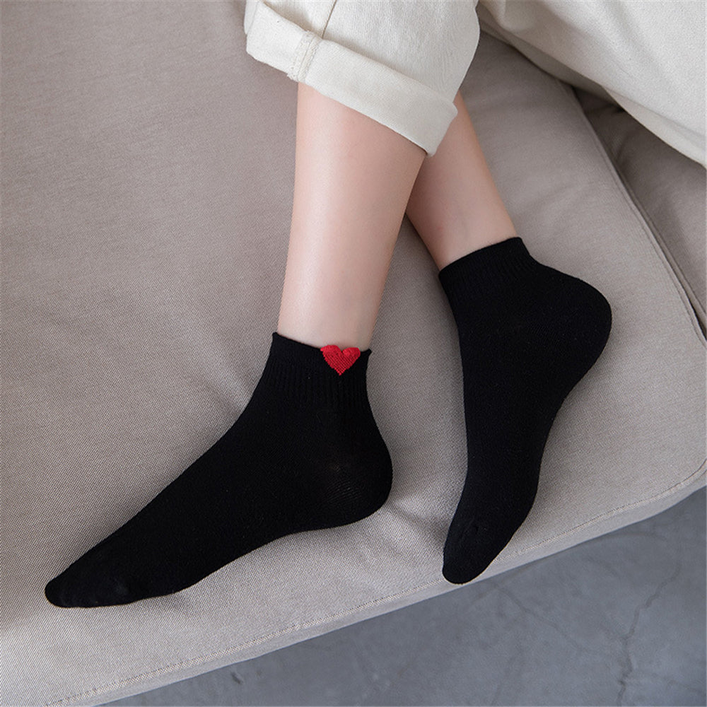 Women's Side Love Cotton Short Socks