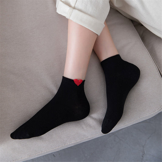 Women's Side Love Cotton Short Socks