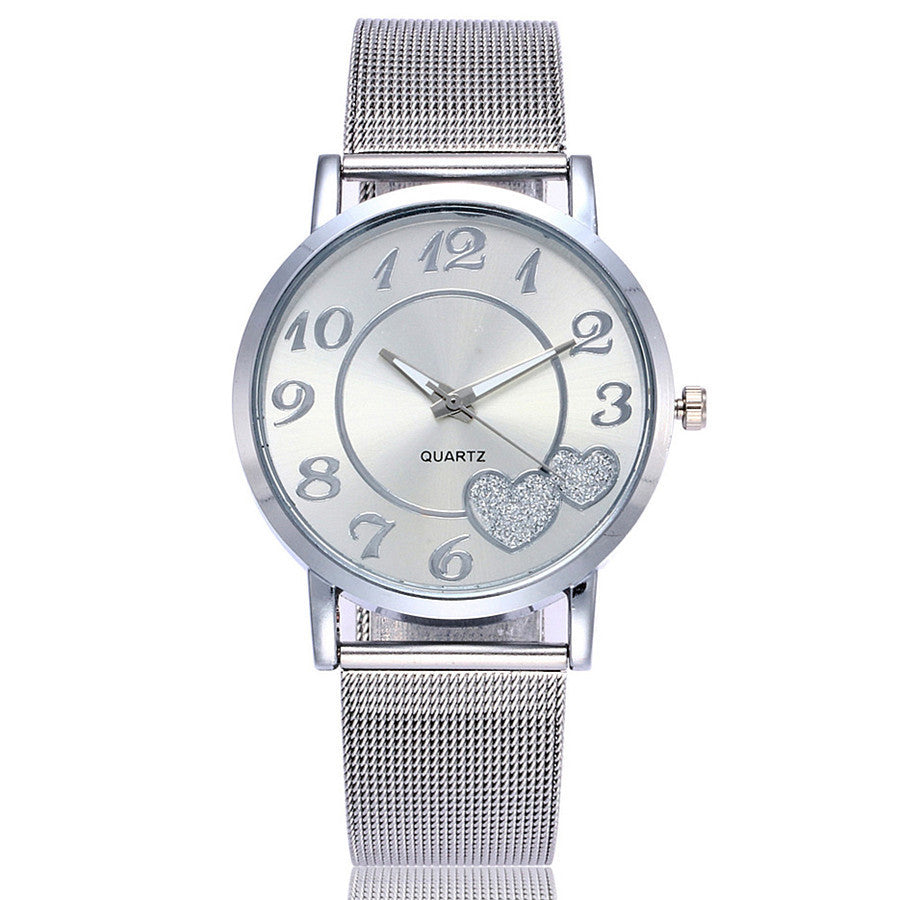 SilverGalaxy - Luxus-Frauenuhr mit Diamanten-Look