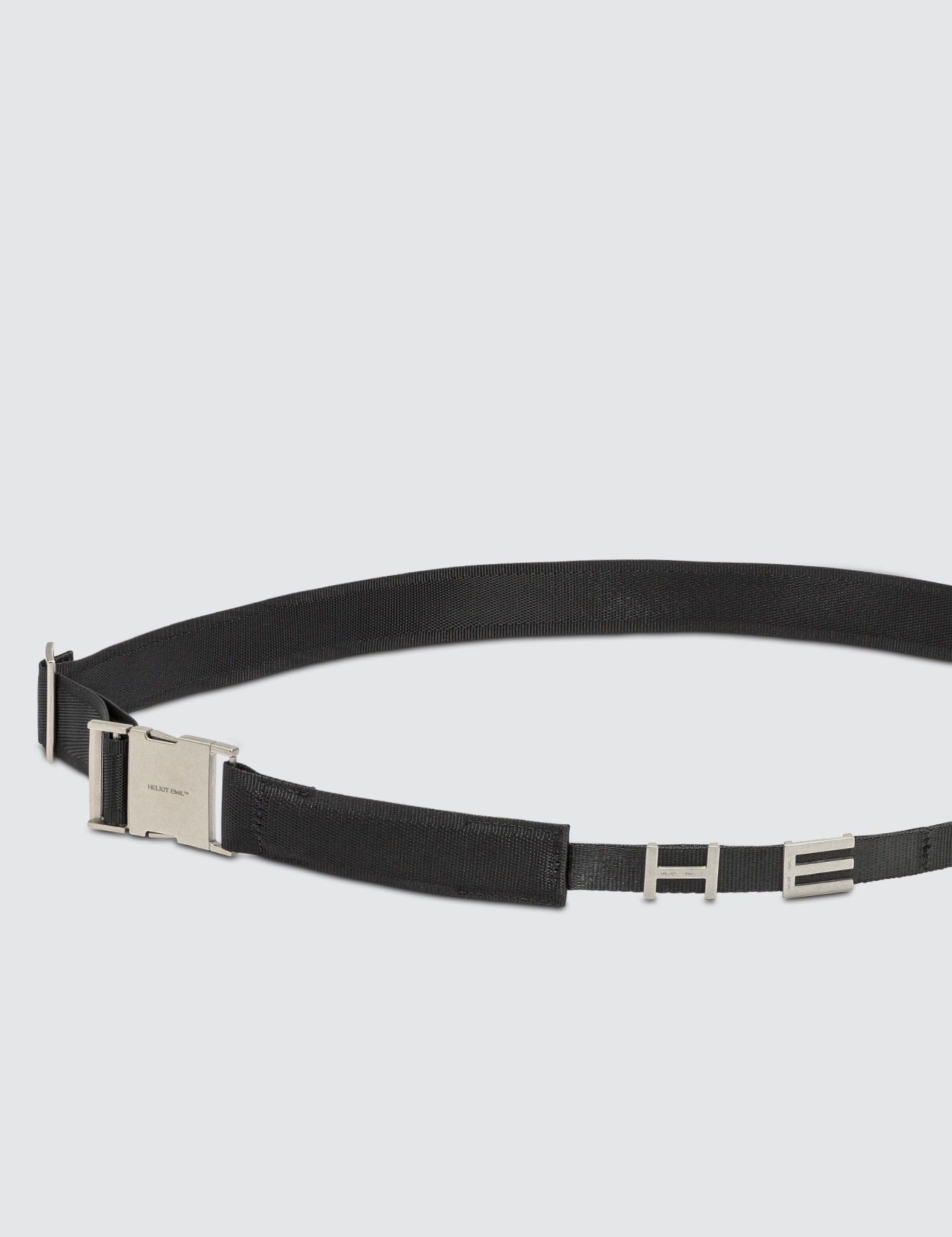 Black Functional Metal Buckle Letter Belt