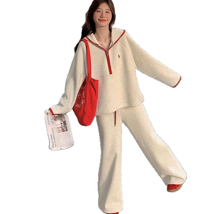 Korean-style Sweet And Youthful Hoodie Sporty Casual Set