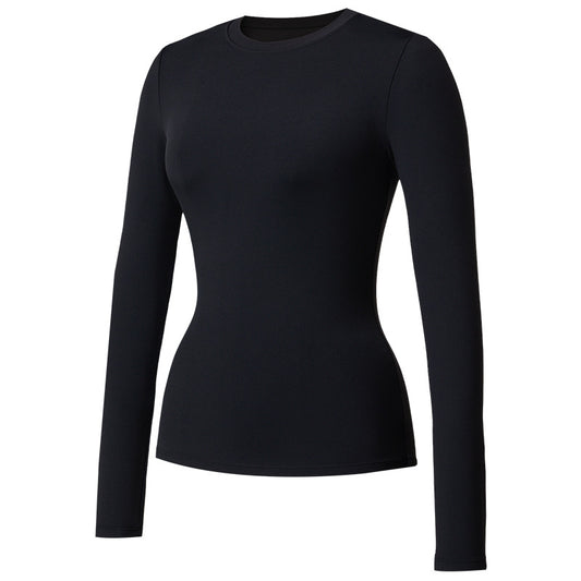 Womens Long-sleeve Stretchy Quick-drying Bare-feel Yoga Wear