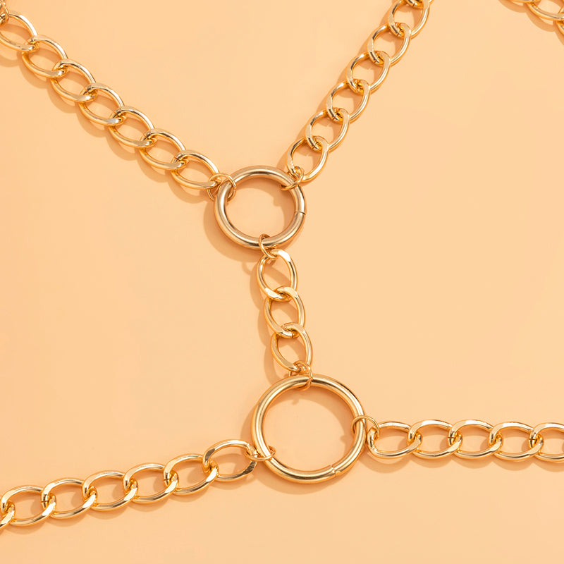 Exaggerated Fashion Simple Aluminum Chain Metal Multilayer