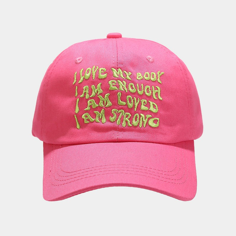 Fashion Baseball Cap For Women In Four Seasons Outdoor Casual Peaked Cap Face-looking Small Embroidered Letters Big Head Circumference Hat Men