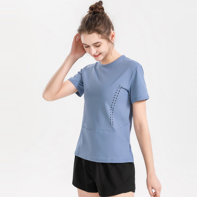 Running Sports Fitness Breathable And Loose Short-sleeved Top