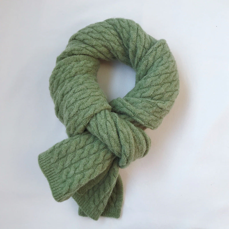 Women's Fashion Versatile Solid Color Warm Neck Shawl