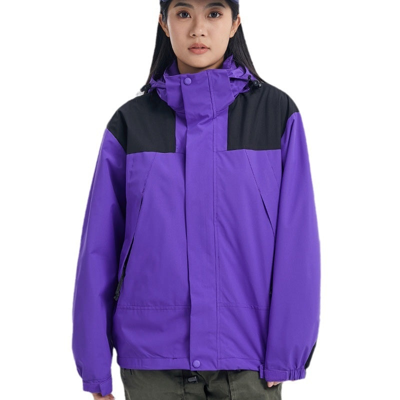 Hooded Outdoor Shell Jacket For Men And Women