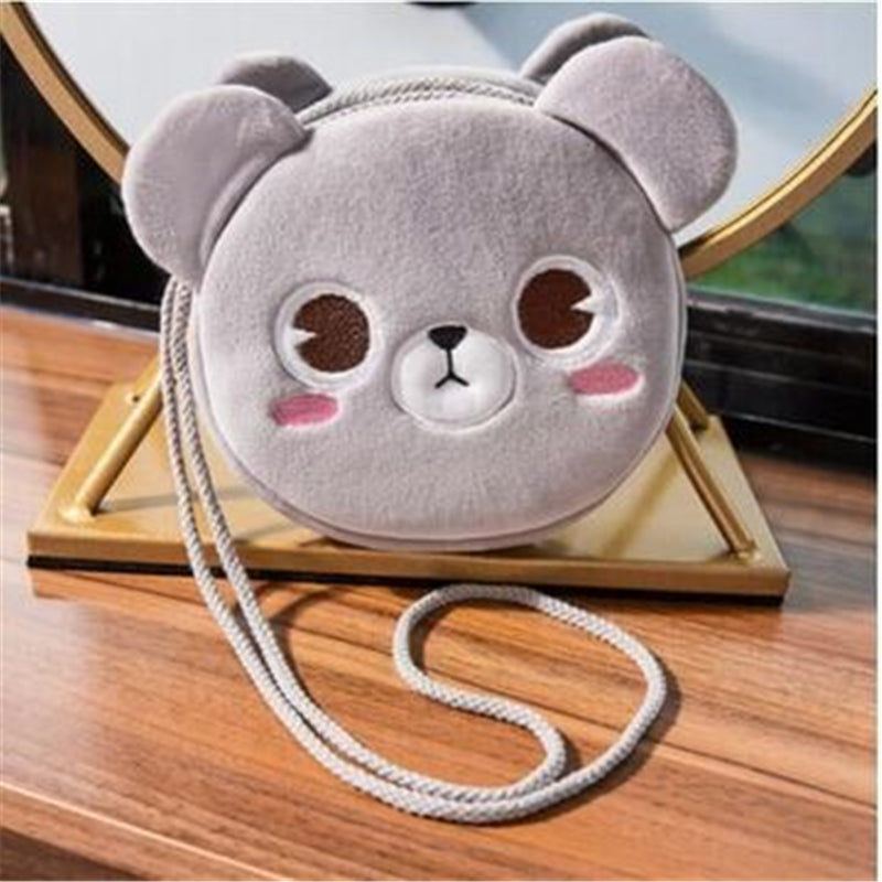 Children's One-shoulder Fashion Plush Embroidered Fabric Mini Bag